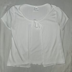 Livi Olivia Rae Ribbed Tie front cardigan 90s Clueless XS